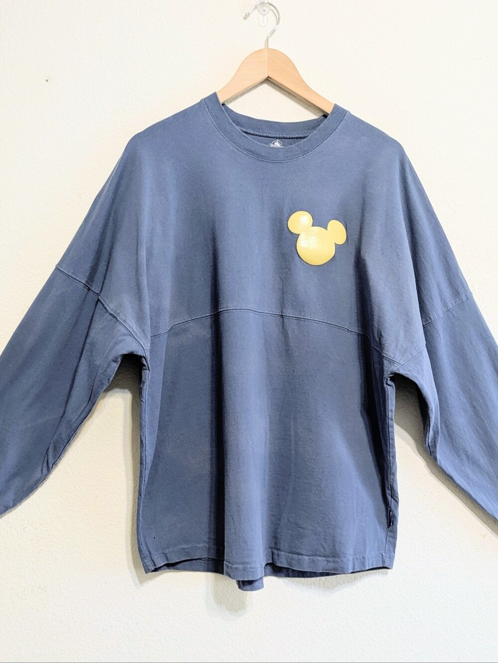 Disneyland Resort Sprit Jersey Mickey Mouse long sleeve shirt Blue Large Unisex